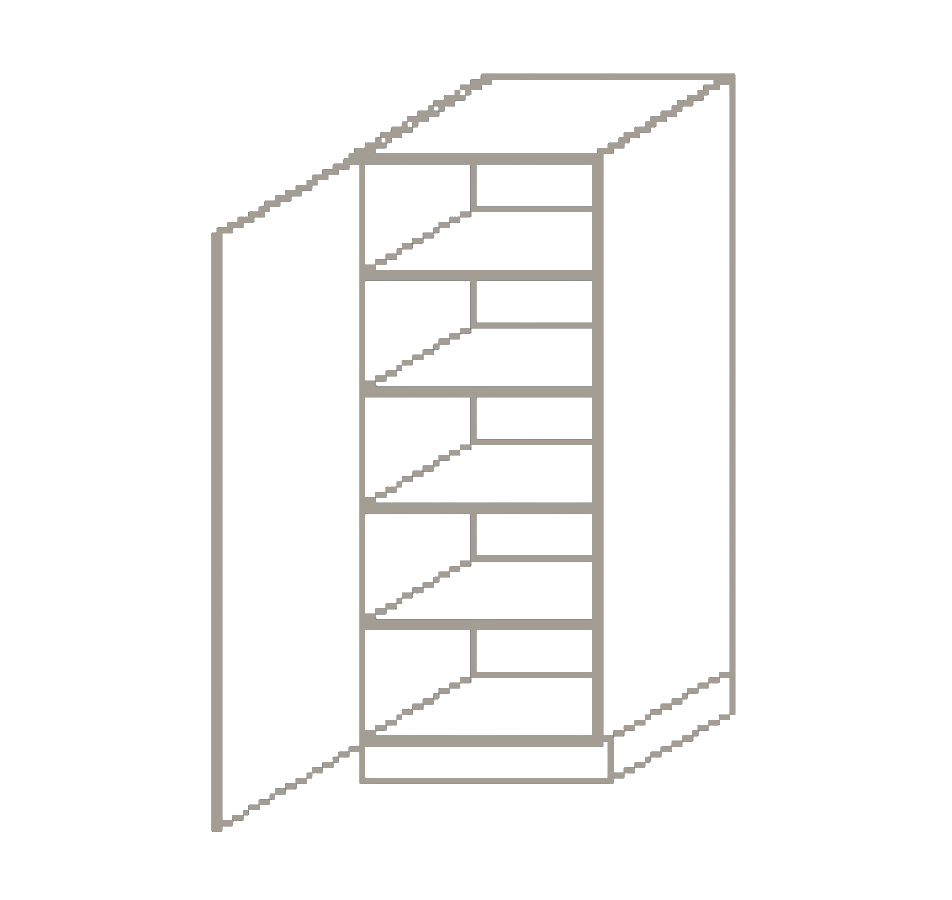 1430mm-hoge-servieskast-met-volledige-deur-links