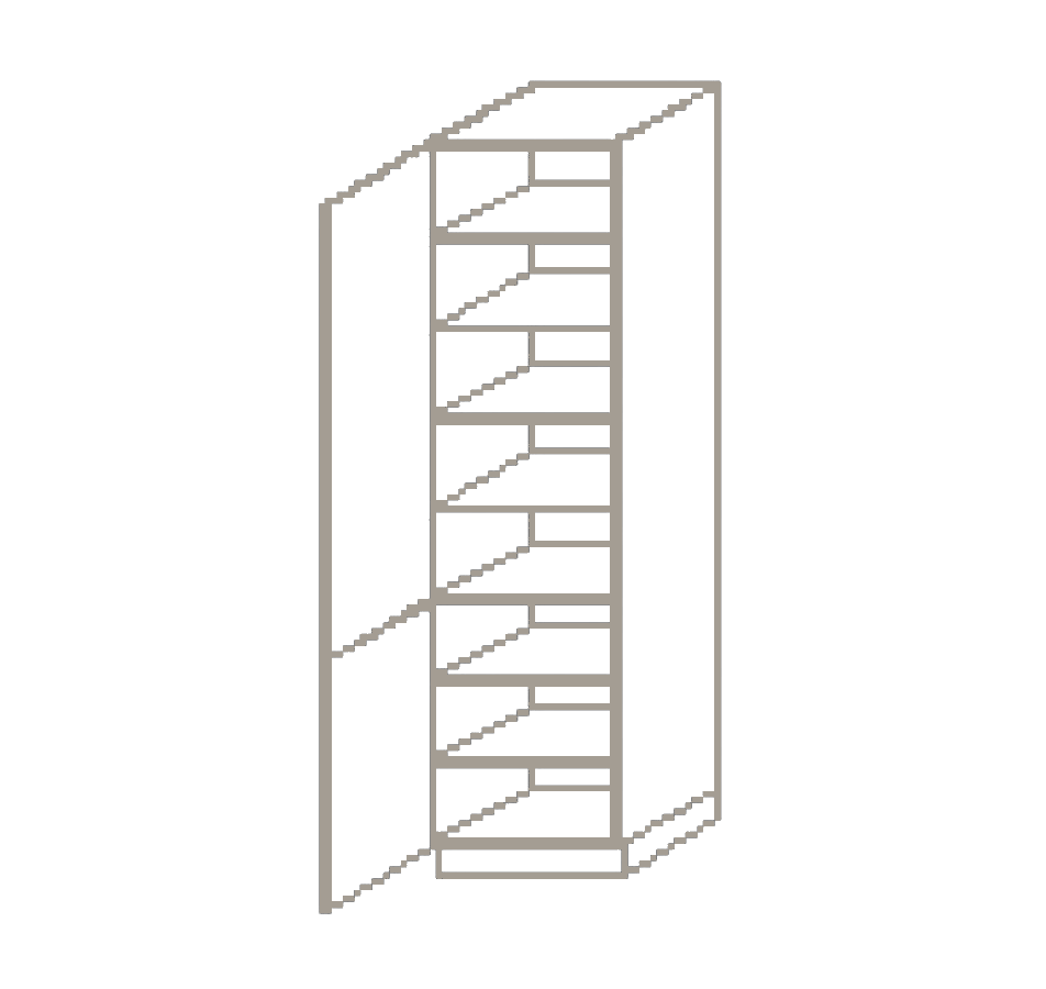 2078mm-hoge-servieskast-met-twee-deuren-links